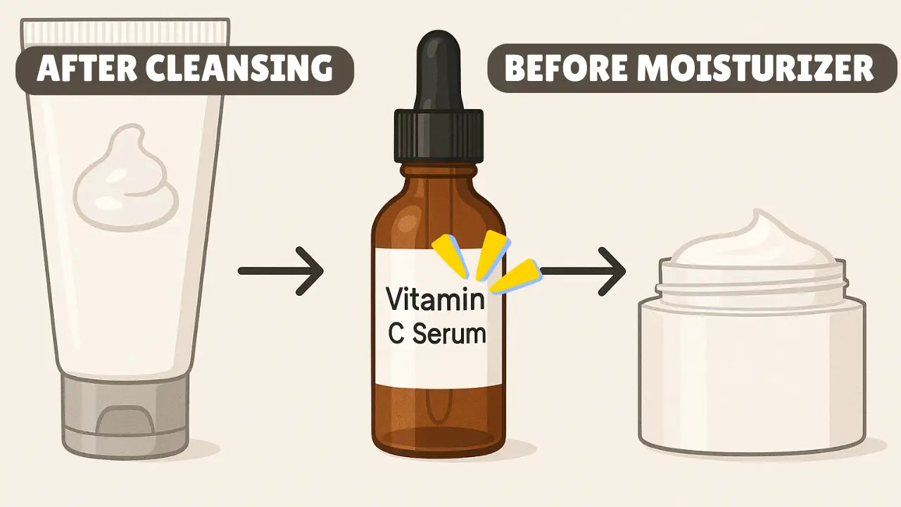 When to use vitamin c serum: morning vs night, order & tips