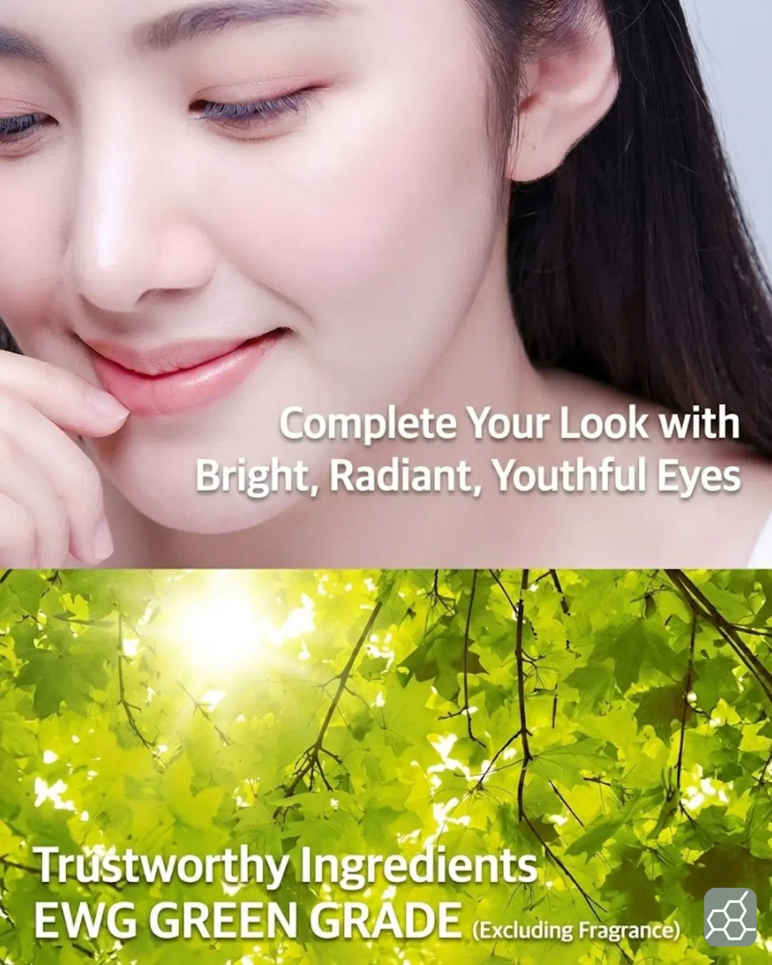 glutathione eyes before after Essential Fx Acyl-Glutathione Eyelid Lift Serum Don't hide dark circles,