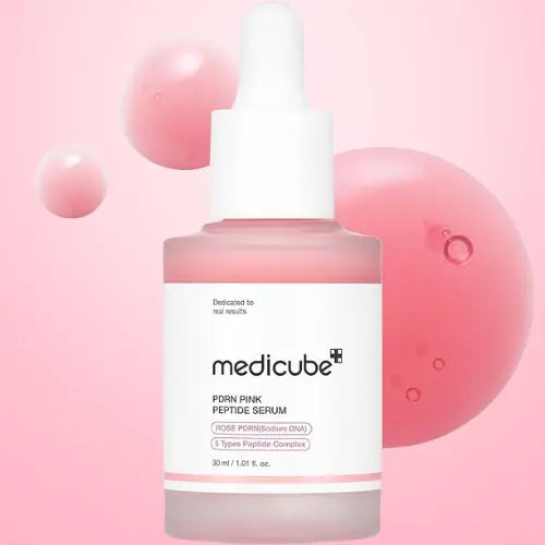 [medicube] PDRN Pink Peptide Serum - Peptide, Niacinamide, Hydrating & Firming (1.01 Fl Oz, 30ml) The Korean Style