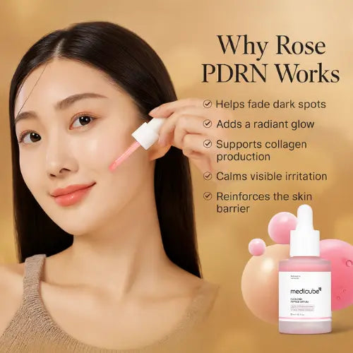 [medicube] PDRN Pink Peptide Serum - Peptide, Niacinamide, Hydrating & Firming (1.01 Fl Oz, 30ml) The Korean Style