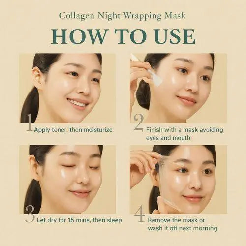 [medicube] Collagen Overnight Wrapping Peel Off Facial Mask Pack (2.53 Fl Oz, 75ml) The Korean Style