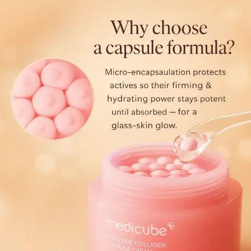 [medicube] Salmon DNA PDRN Pink Collagen Capsule Cream, Face Moisturizer (1.94 Oz, 55g) The Korean Style