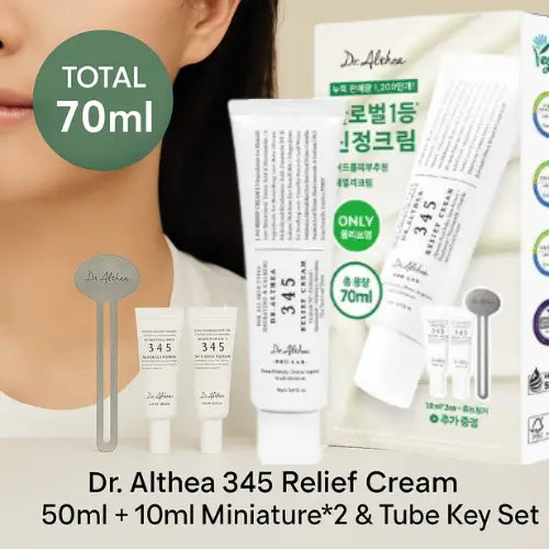 Dr Althea 345 Relief Cream set | 50 ml + 10 ml x2 (Total 70ml) The Korean Style