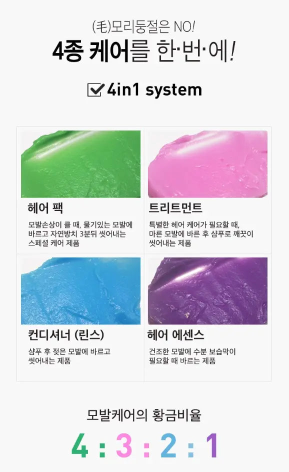 [Bio Recipe] 1-Second Damage Care 4-in-1 System Hair Pack, (300g) The Korean Style