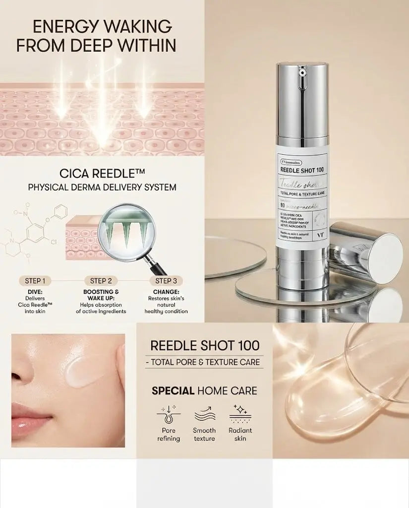 VT Reedle Shot 100 essence soothing cica booster (30ml) x2ea The Korean Style